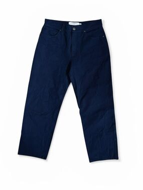 M.M. Lafleur Women’s Sz 6 Navy Blue Stretch Twill Cropped Pants High Rise